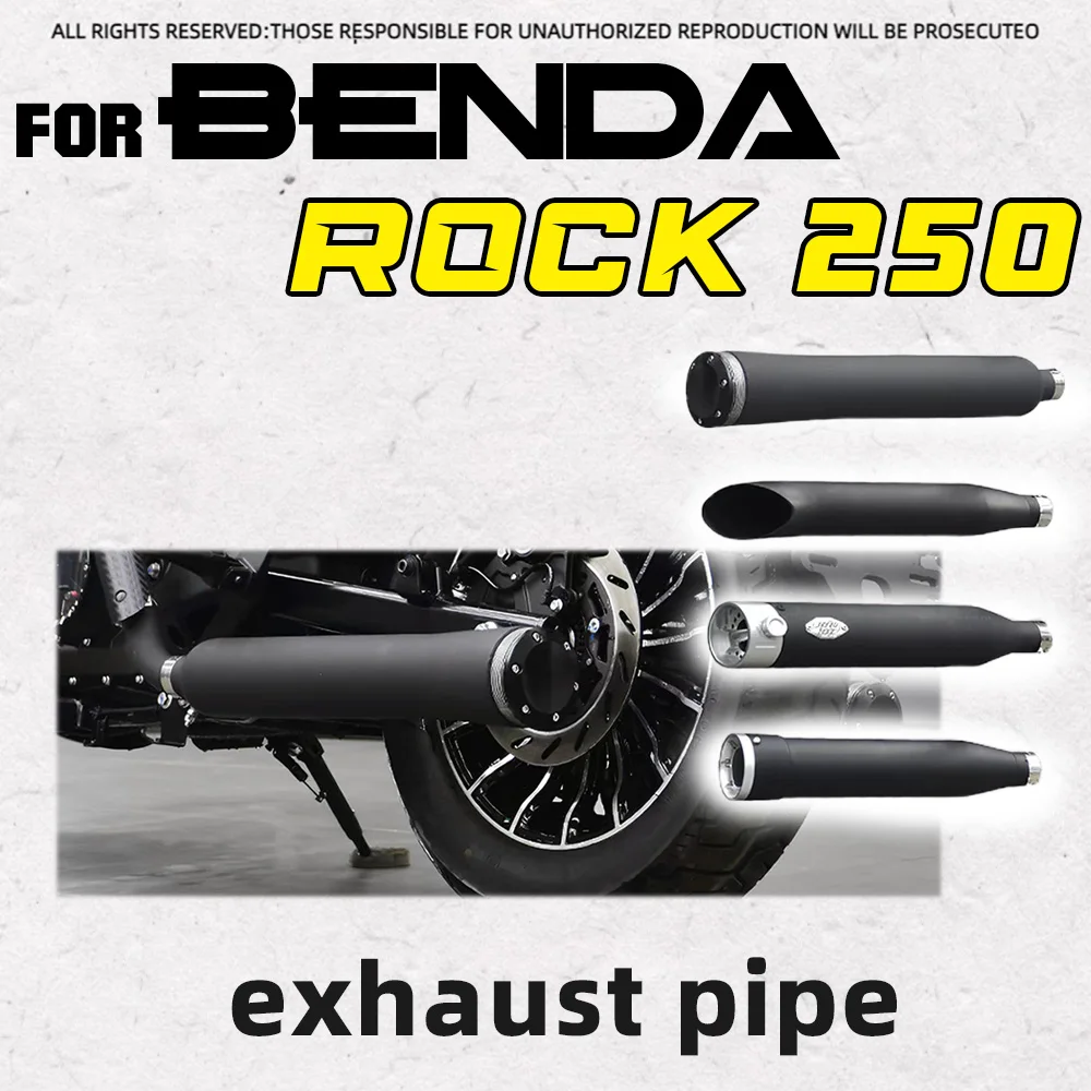 Modified Left Right Dual Exit Exhaust System Valve Design Compatible with BENDA ROCK 250/300 Motorbike Upgrade Parts