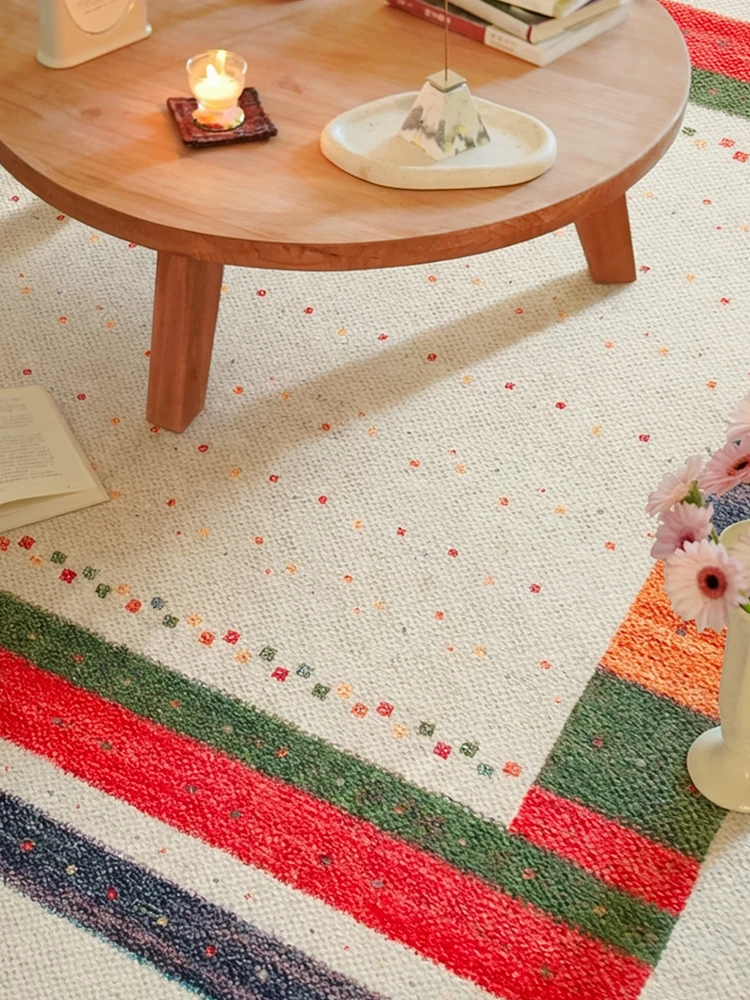 Wool Carpet Living Room Retro Morocco Style Rug High-end Handmade Thick Sofa Coffee Table Floor Rug for Bedroom Large Customize