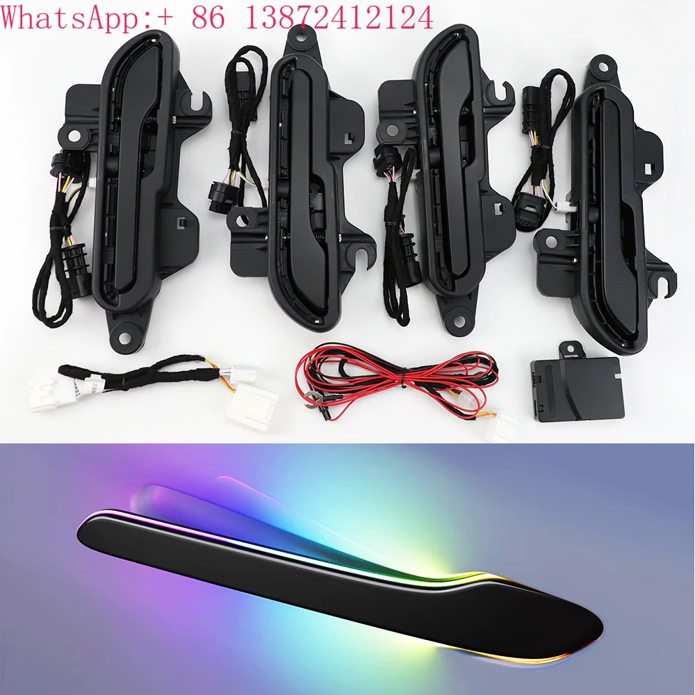 

Newest 7th Upgrade Wireless Door Handle Auto Pop-up for Tesla New Y Juniper Model 3 Y RGB Welcome Mode Door Handle Bar Lights