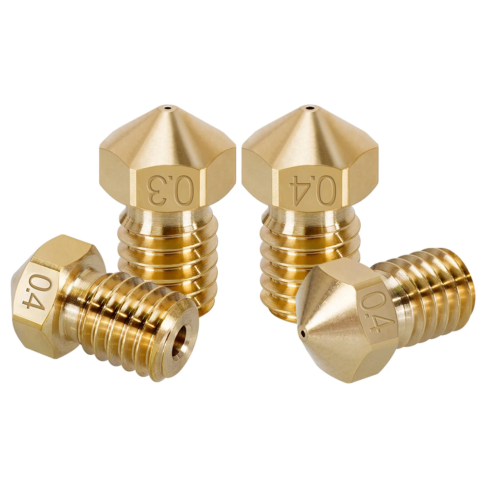 Rampas 1 pces e3d v5/v6 bocal de alta temperatura resistência de bronze sprinkler 0.2/0.3/0.4/0.5mm filamento de 1.75mm para peças de impressora 3d