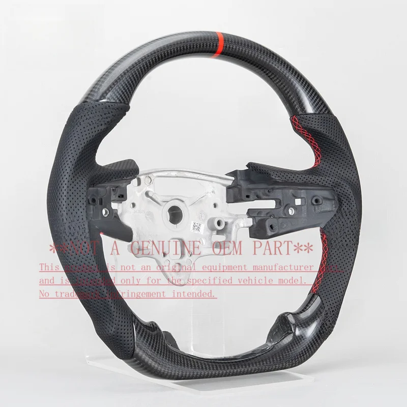 For Chevrolet Steering Wheel Horn Cover 19-25 Silverado 1500 Real Carbon Fiber D Shape Horn Shell Decorative Cover
