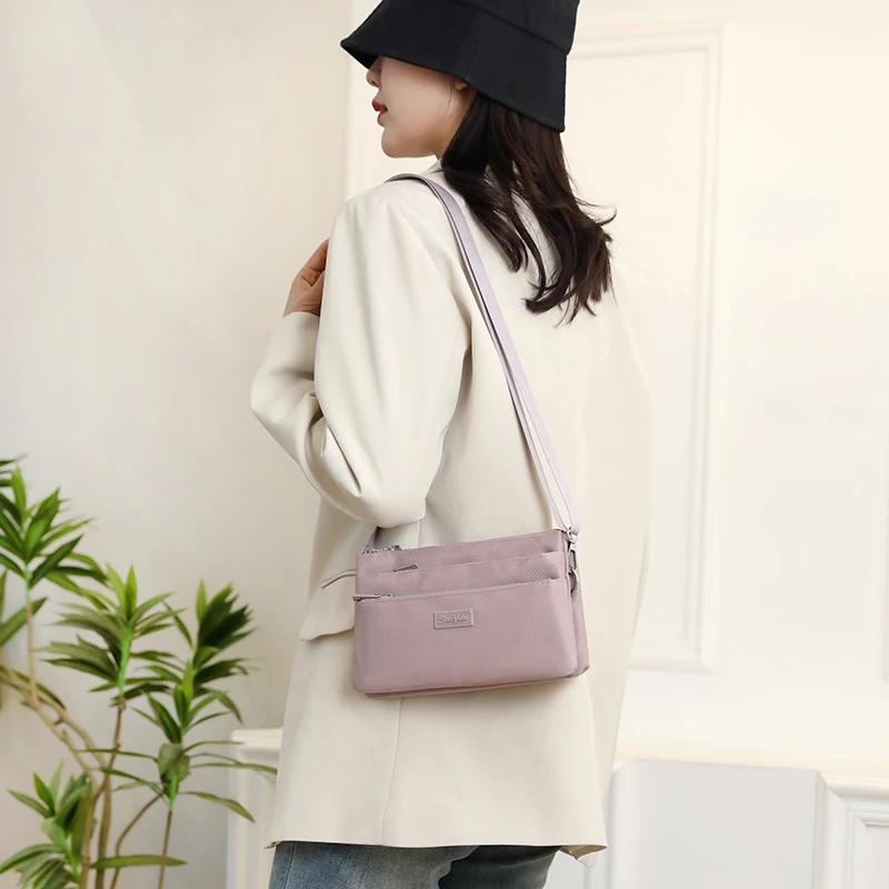 Women's New Nylon Casual Simple Zipper Square Handbagsuitable For Women's Daily Use Versatile Fashion Exquisite Small Square Bag