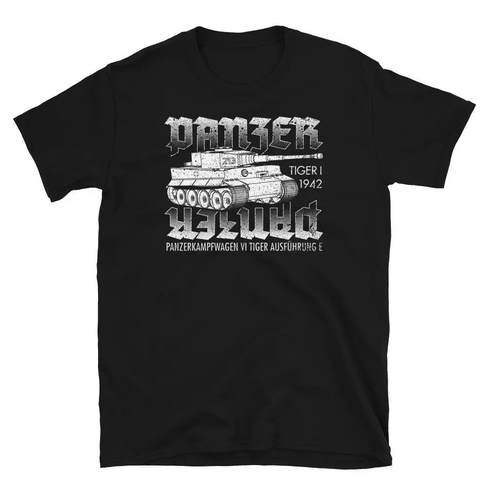 

Футболка с принтом тигра Panzer VI времен Второй мировой войны, 100% хлопок, с круглым вырезом, летняя повседневная мужская футболка с коротким рукавом, размеры