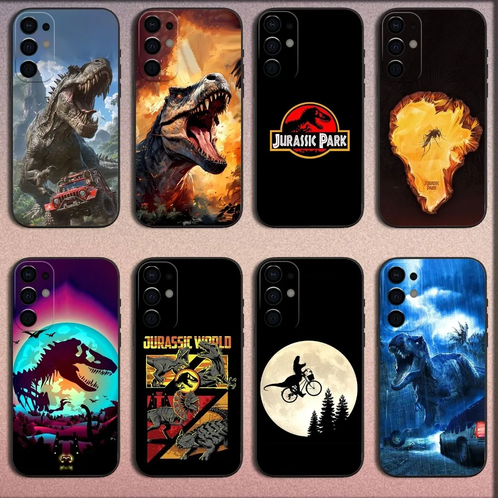 Dinosaur J-Jurassic Park Phone Case For Samsung S25,S24,S21,S22,S23,S30,Ultra,S20,Plus,Fe,Lite,Note,10,9,5G Black Soft Cover