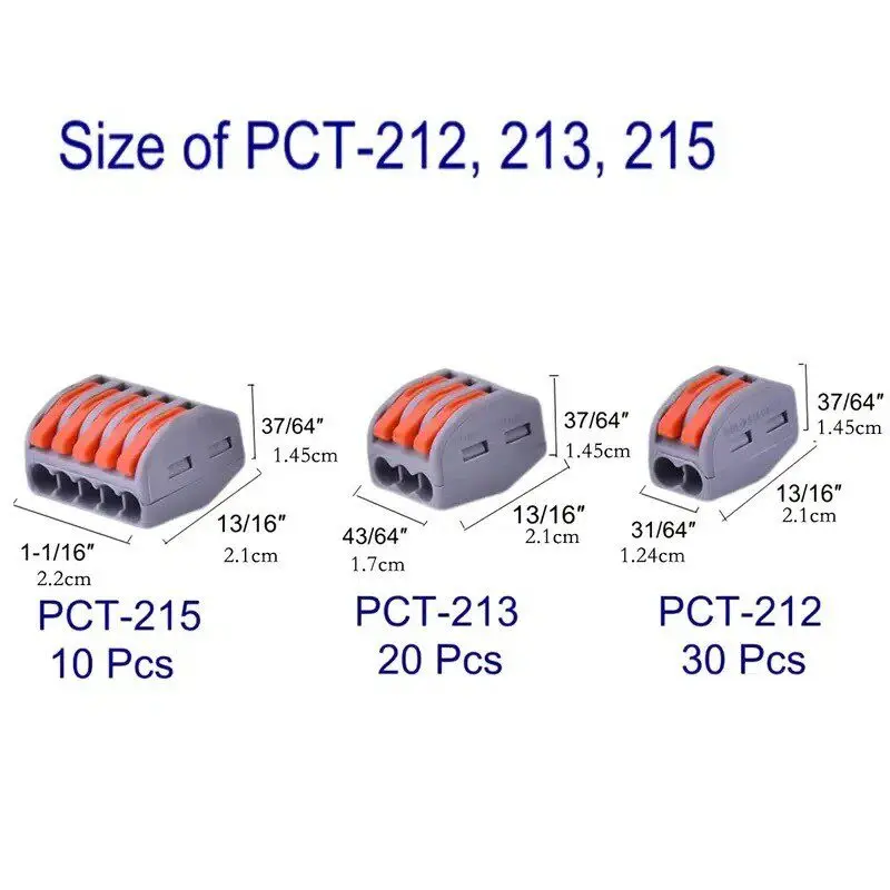 60PCS PCT-212 213 215 60 Sets Of 60 Boxed Quick-Connect Terminals