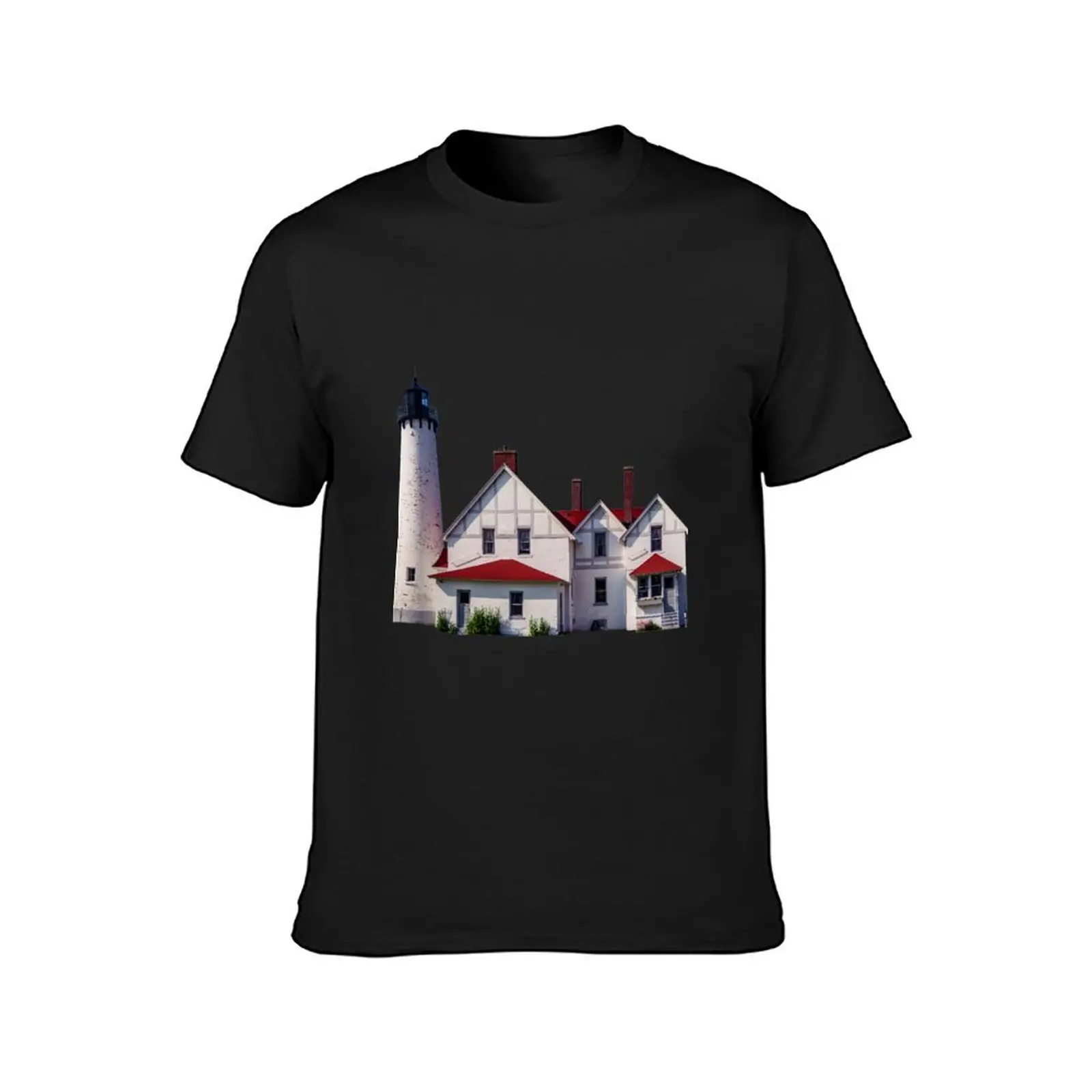 Point Iroquois Lighthouse T-Shirt sweat blanks plus size tops cute tops oversized t shirt men