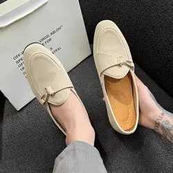 Men's Casual Shoes Suede Genuine Leather Mens Fashion Buckle Party Wedding Loafers Moccasins Men Light Comfortable Driving Flats