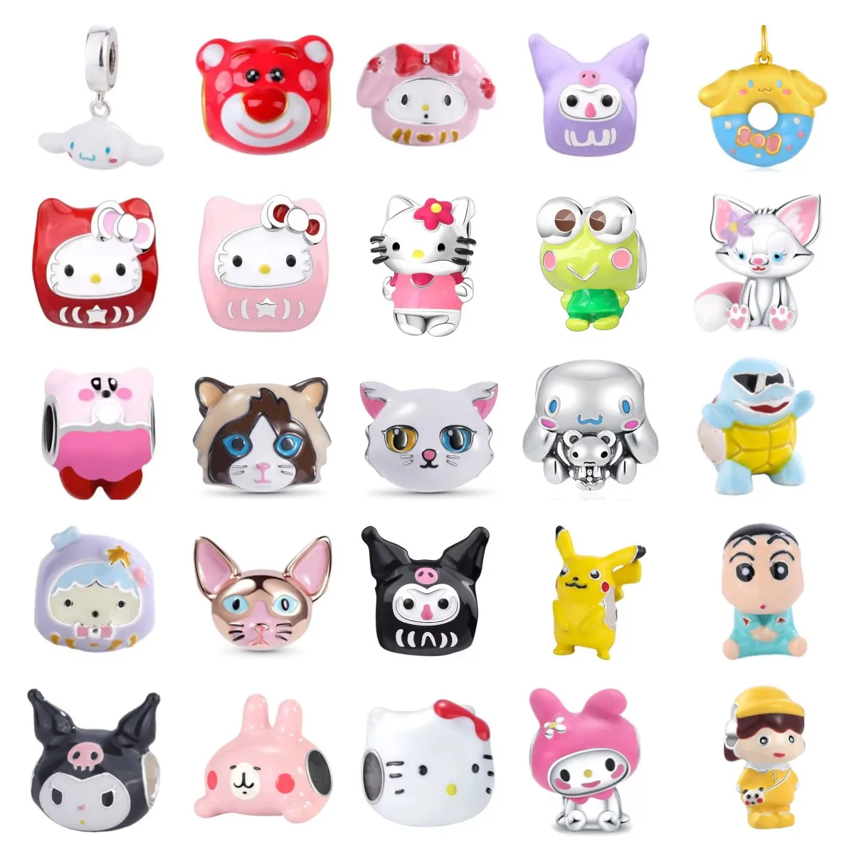 

Hot Sale New 925 Sterling Silver Cartoon Cute Bear Cat DIY Bead Fit Original Pendant Charm Bracelet Lady Jewelry Gift