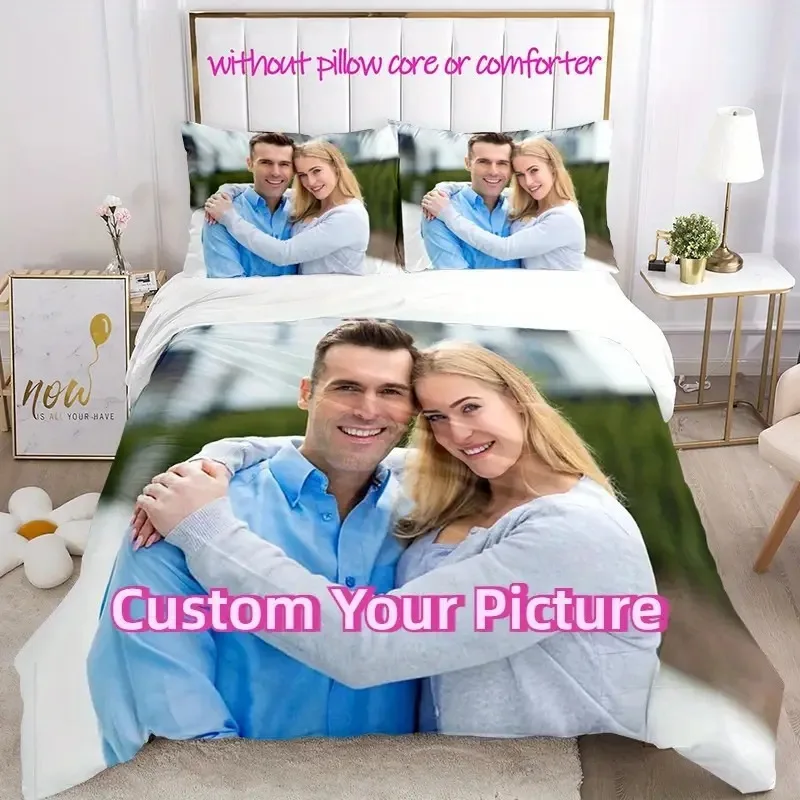 Customized images Duvet Cover Set Comforter Bedding Set 3D Children'S  Quilt Cover King Size Bedroom Comforte Cute Printed