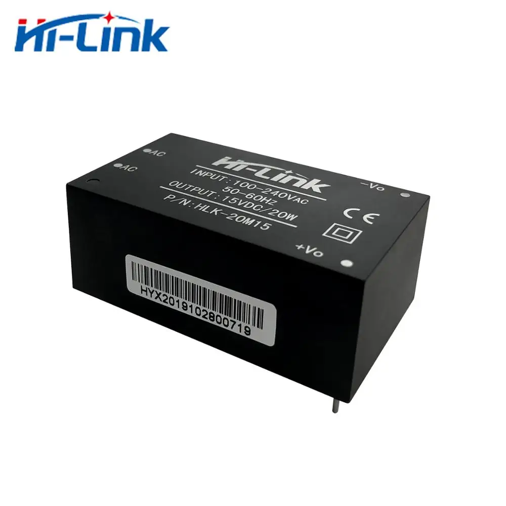 Hi-Link Single Output Isolated AC DC Power Supply Module 20W 15V 1300mA HLK-20M15