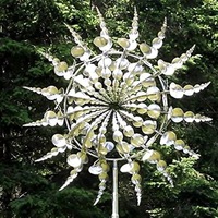 Unique Metal Windmill Spinner Kinetic Wind Powered Catchers Magical Garden Outdoor Courtyard Decoration Creative Wind Collectors