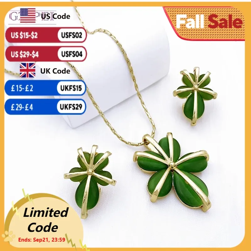 

Women Necklace And Earrings Set Water Drop Pendant 3pcs Gold Plated Jewelry Set Wedding Party Accessories Trending