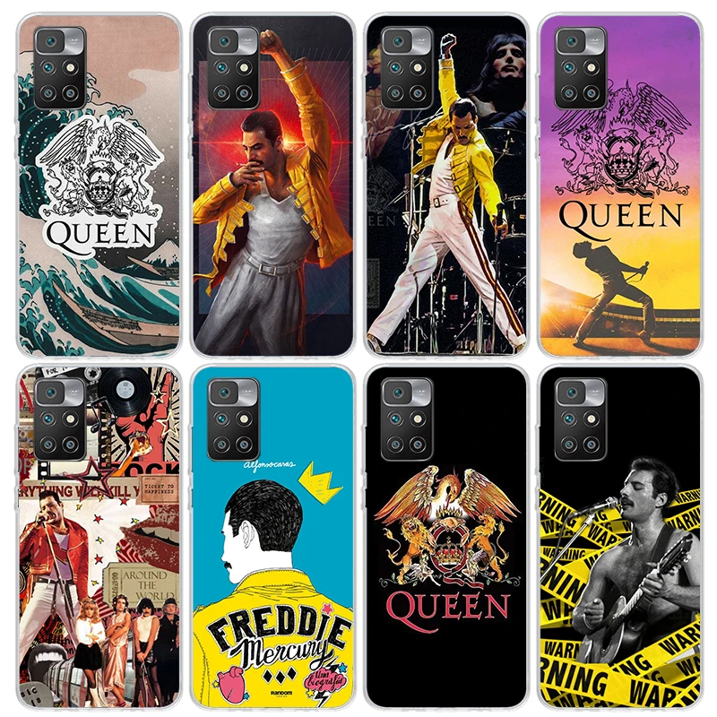 Rock Funky Freddie Mercury Queen Phone Case For Xiaomi Redmi 12C 12 10C 10A 10 9C 9A 9T 9 8A 8 7A 7 6A 6 Pro K60 K40 K20 S2 Prin