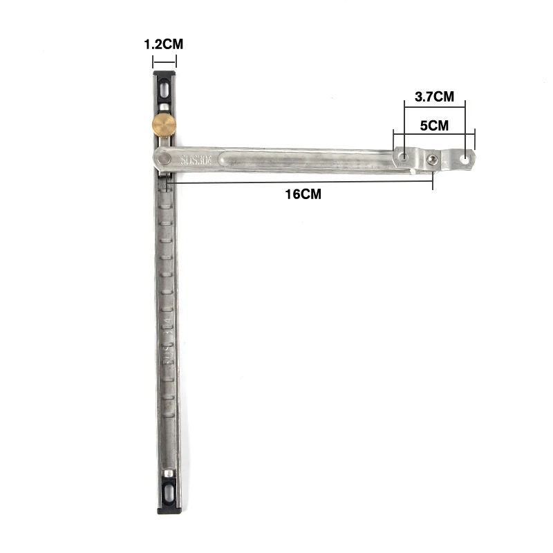 1 Stück Edelstahl-Fensterflügel-Windspangenbegrenzer Zwei-Verbindungs-Innenöffnung und Umkehrung