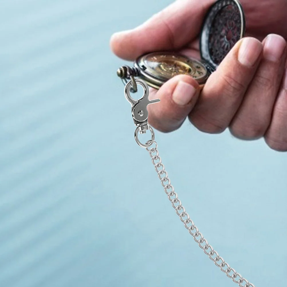 

2 Pcs Metal Waist Chain Pocket Watch Chain Wear resistant Hanging Steel Women Jeans Chains Stylish Graceful Design Lightweight