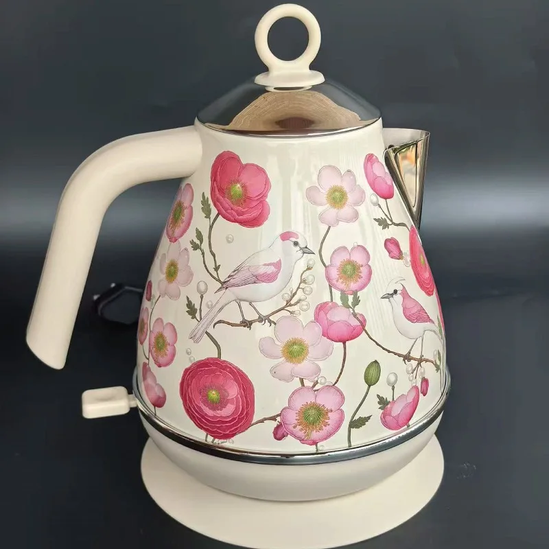 1.7L الطلاء ملصق غلاية كهربائية عرض درجة الحرارة الماء المغلي السيارات انقطاع التيار الكهربائي 304 إبريق الشاي الفولاذ المقاوم للصدأ أجهزة المطبخ #4