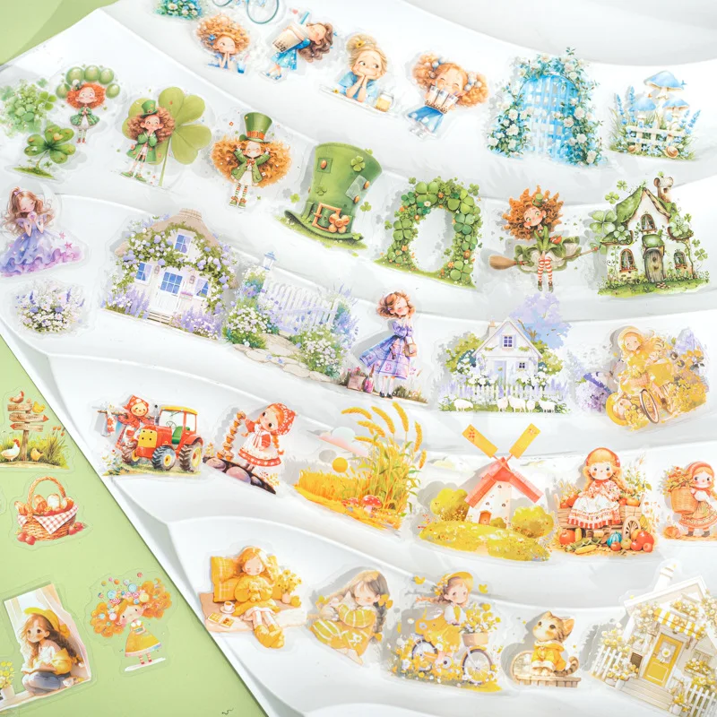 20pcs/lot Kawaii Scrapbook Stickers Garden Play Notes Scrapbooking Supplies diary Planner Decorative Craft Stationery Sticker