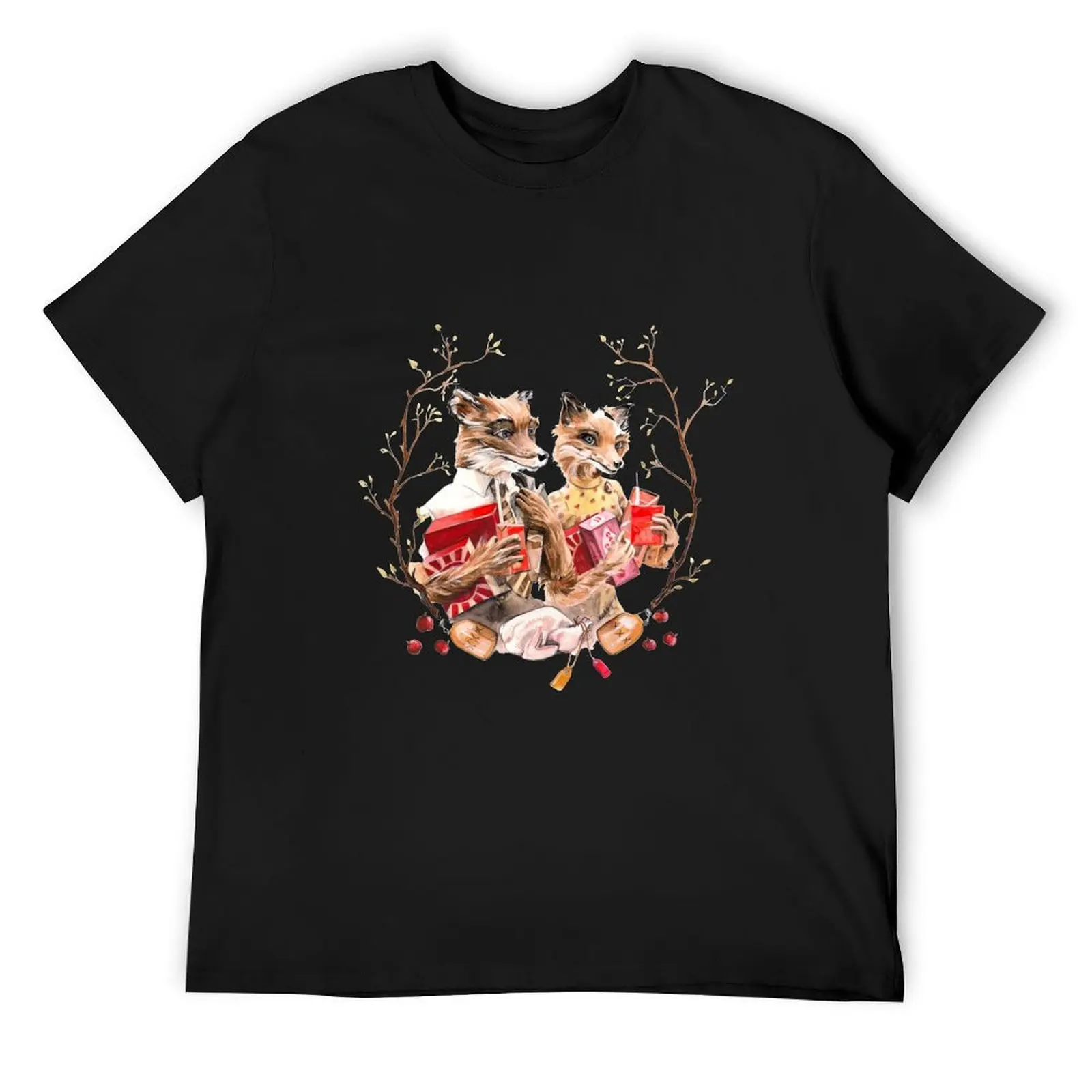 

Fantastic Mr Fox T-Shirt man clothes animal prinfor boys cotton man t-shirts plus size men clothing