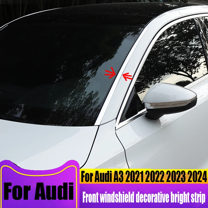 

Декоративная лента на лобовое стекло для Audi A3 2021 2022 2023 2024