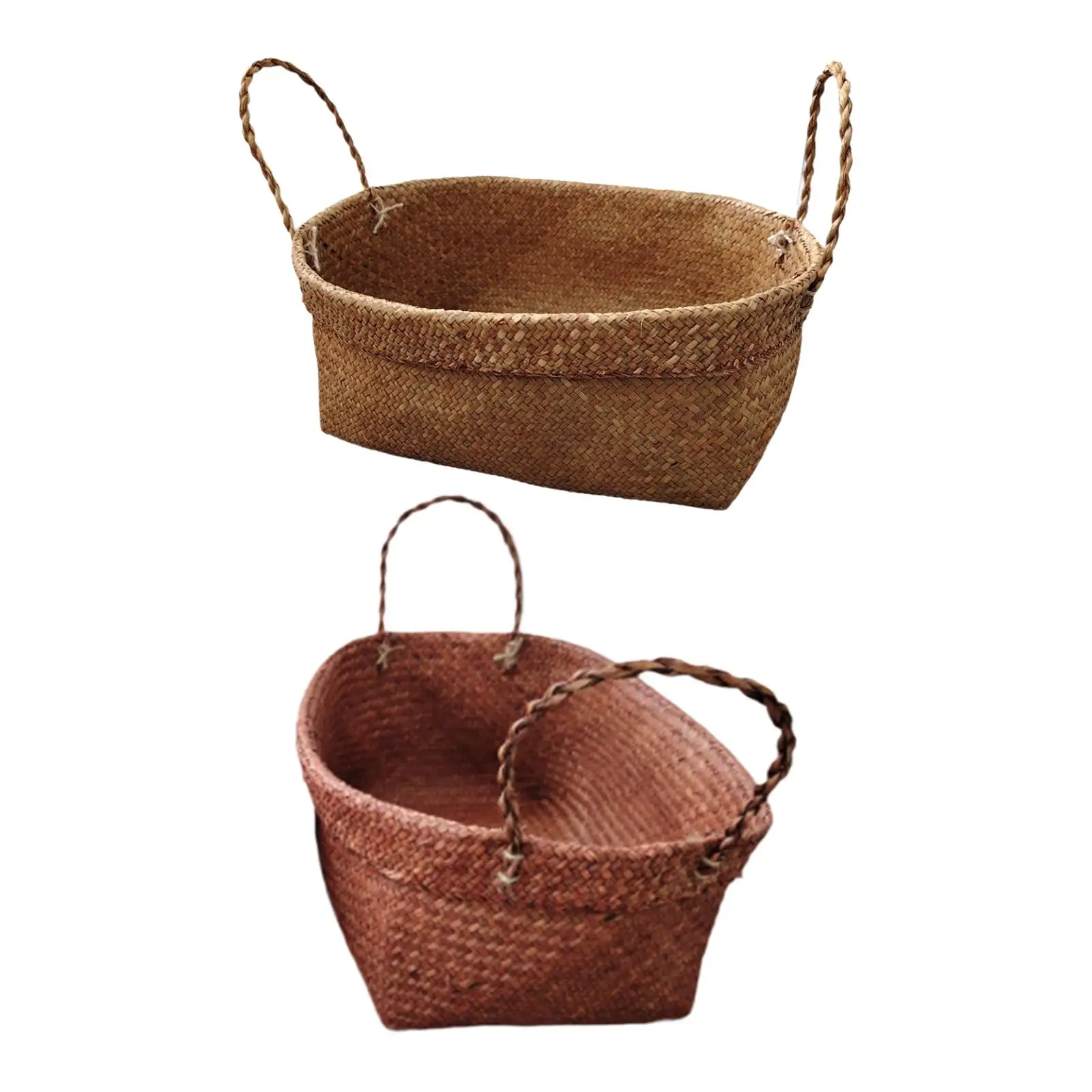 Woven Storage Box Organizer Bin Cabinet Key Organizing Clothes Rattan Basket