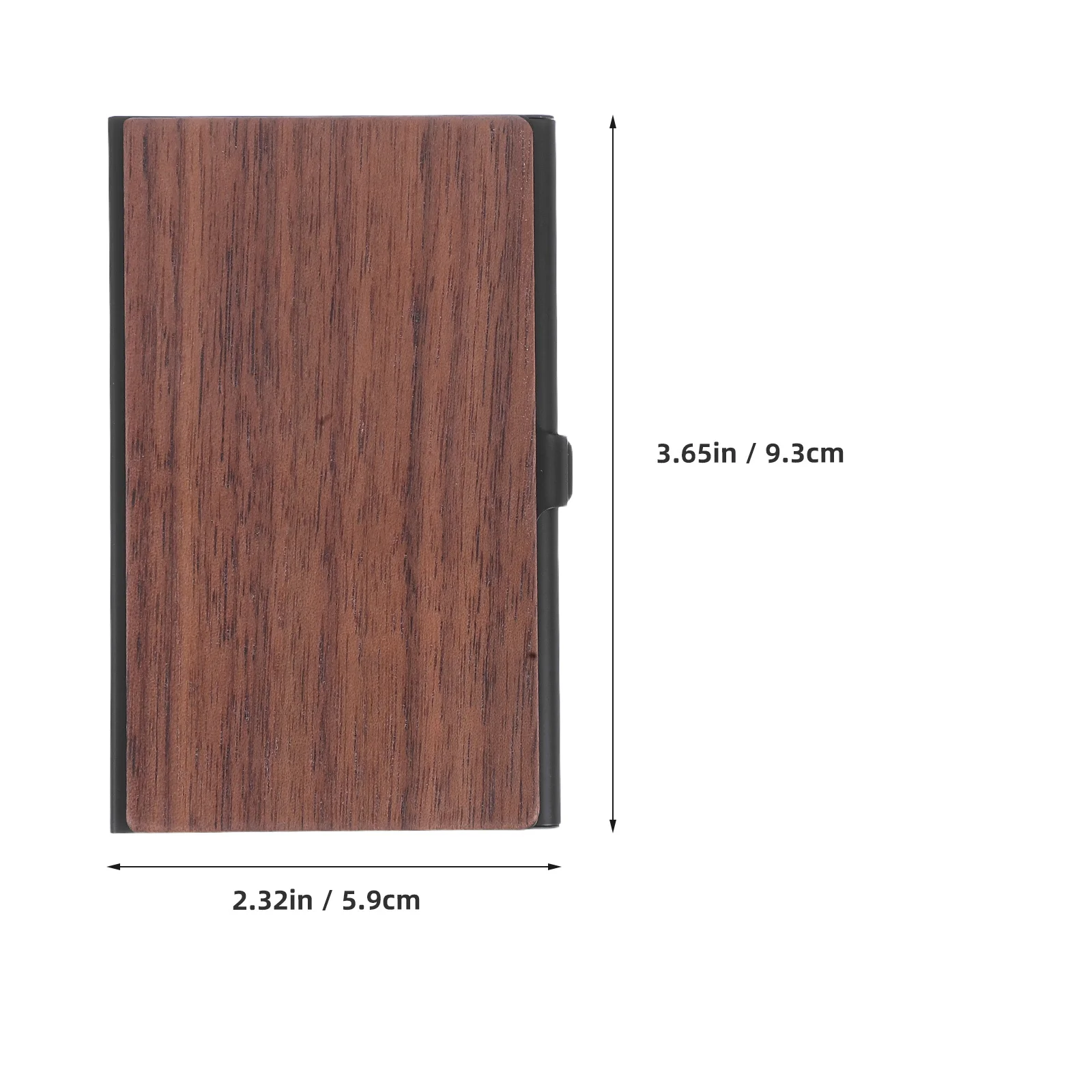 حامل أعمال خشبي تصميم الحبوب الخشبية منظم مكتب محمول للرجال والنساء حافظة بطاقات الائتمان صندوق تخزين المكتب اسم سطح المكتب #6