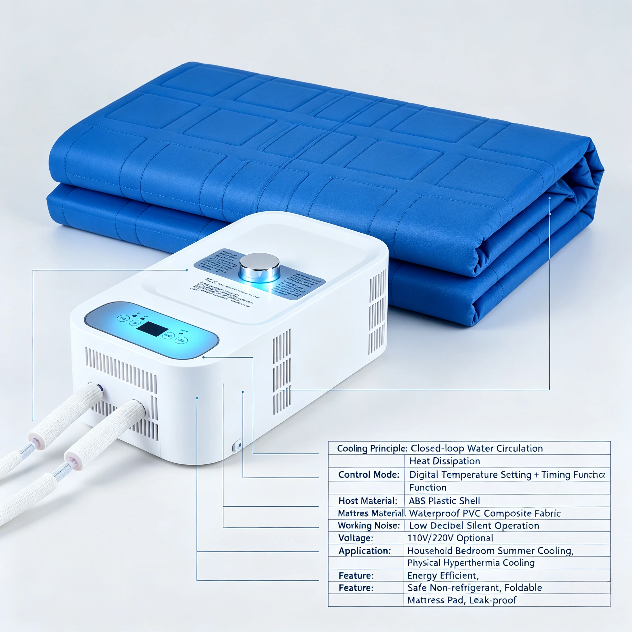 110V Semiconductor Cooling Heating Mattress Pad 70\*160CM Single Size Multifunctional Temperature Control Sleeping Mat
