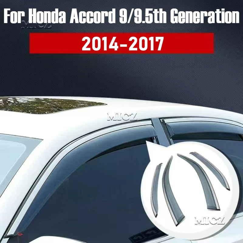

Для Honda Accord 9/9,5 поколения 2014-2017 оконный козырек вентиляционный козырек от дождя защита от солнца дефлектор навесы чехлы