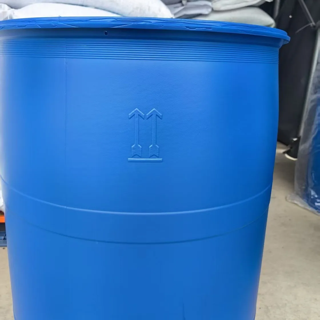 2025 200L closed-top blue cylindrical container with thickened barrel wall for greater strength