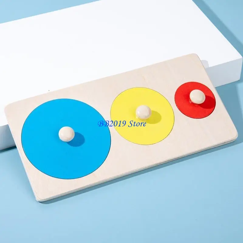 Q0KB Houten bord Geometrische vorm Sorteren Wiskundepuzzel Kleurrijk voorschools leren Educatief spelspeelgoed