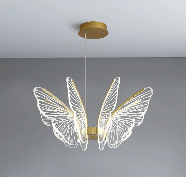 

Nordic Master Chelier Atmospheric Light Pendente Iluminação Pendant Lights Room Decor Led Butterfly Model Droplights