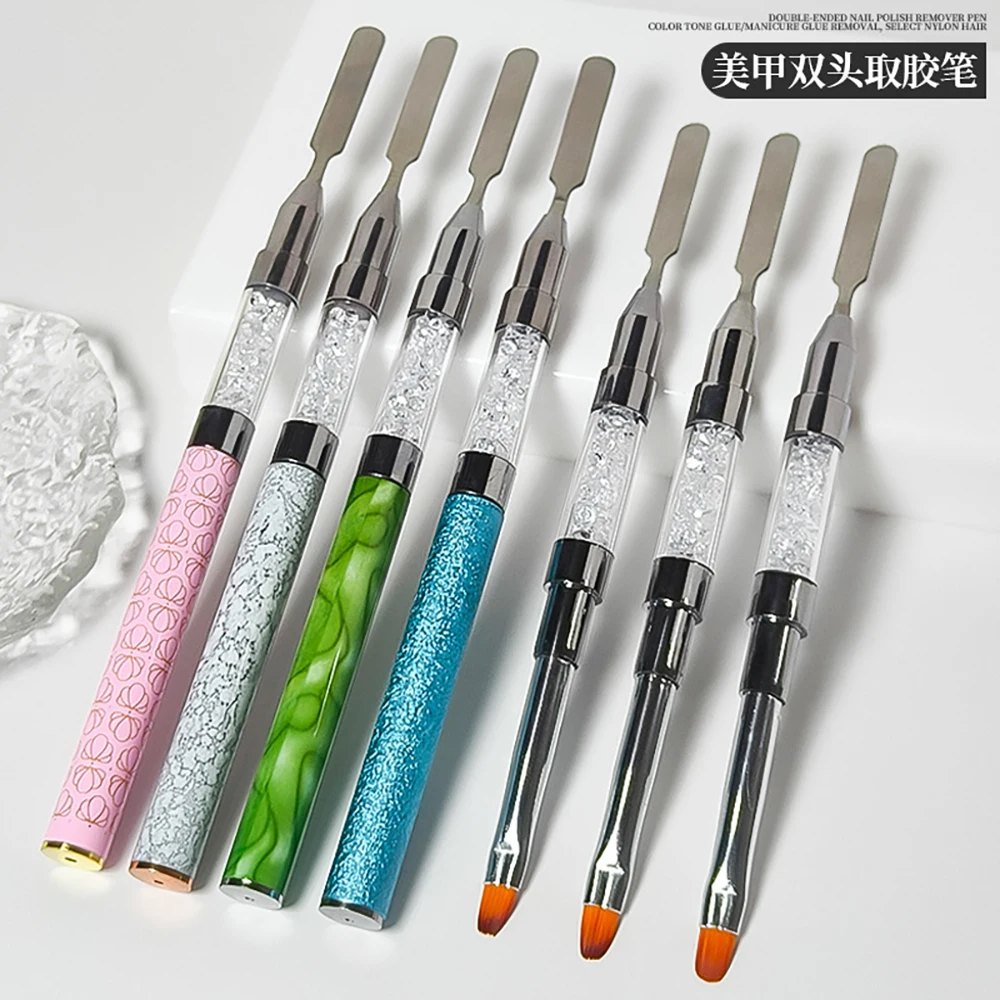 Brushes for Manicure Nail Art Tool Carving Pen Double-Tip Pen Gel Nails Extension Liner Flower Pattern Design Diy Nail Art Brush