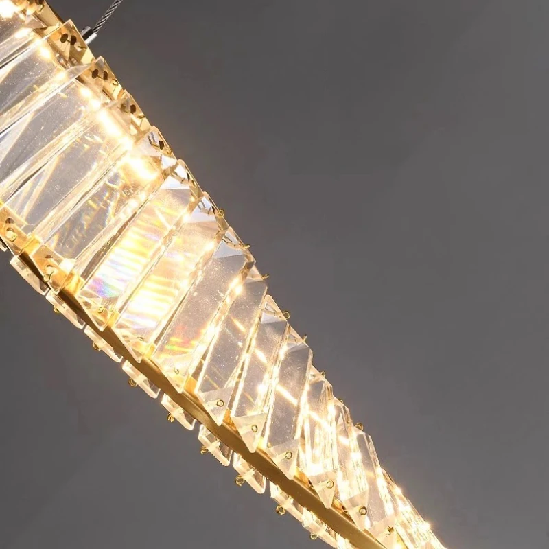 Modern One Line Shape Acrylic Chandelier Living Room Center Table Kitchen Island Coffee Tables Decorative Luminaires Home Design