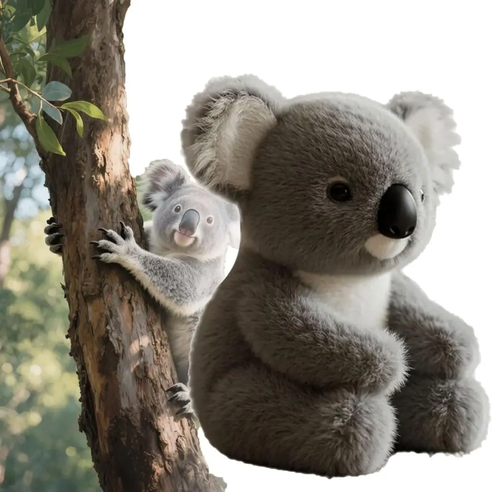 Koaly Plush Toy Stuffed Animals Emotional Support Mimics Natural Movements for Realistic Comfort Cuddly Stuffed Mimics Matural