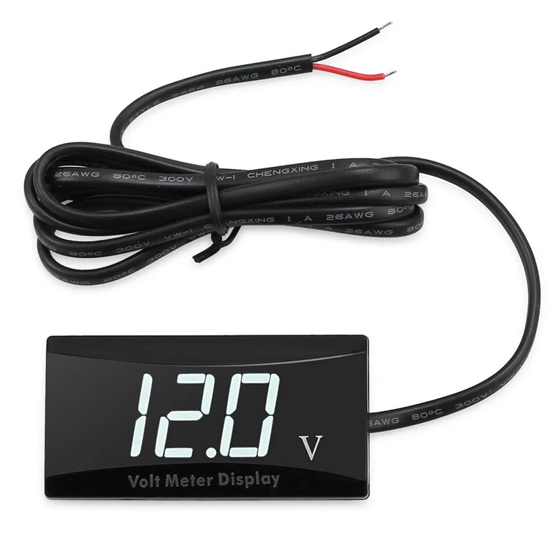 

12V Battery Voltmeter Display Digital Voltmeter LED Indicator Universal For Car Motorcycle Voltage Meter