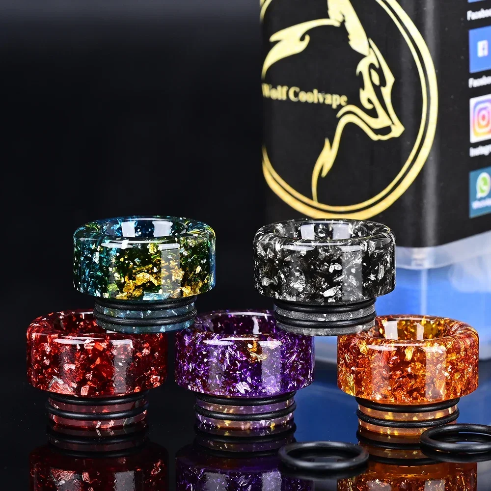 

wolfcoolvape 810 Drip Tip 5pcs Resin Mouthpiece for Vapes RDA RTA Tanks Random Colors Reusable Vape Accessories