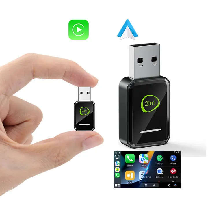 Adattatore Carplay wireless Funzione 2 in 1 Carplay wireless Ai Box Mini Smart Easyconnect Dongle USB Car Play Box