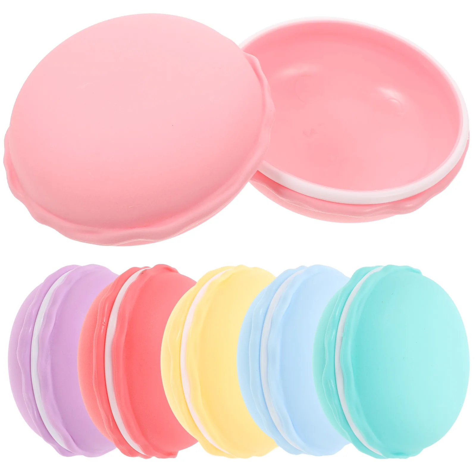 

6 Pcs Jewelry Storage Box Macaron Plastic Container for Women Necklace Earring Ring Travel ganizer Case Small Portable