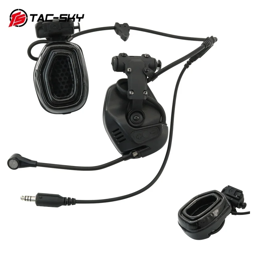 TAC-SKY RAC Overhead Tactical Helmet ARC Rail Version Tactical Shooting Hunting Headset Noise Reduction Microphone