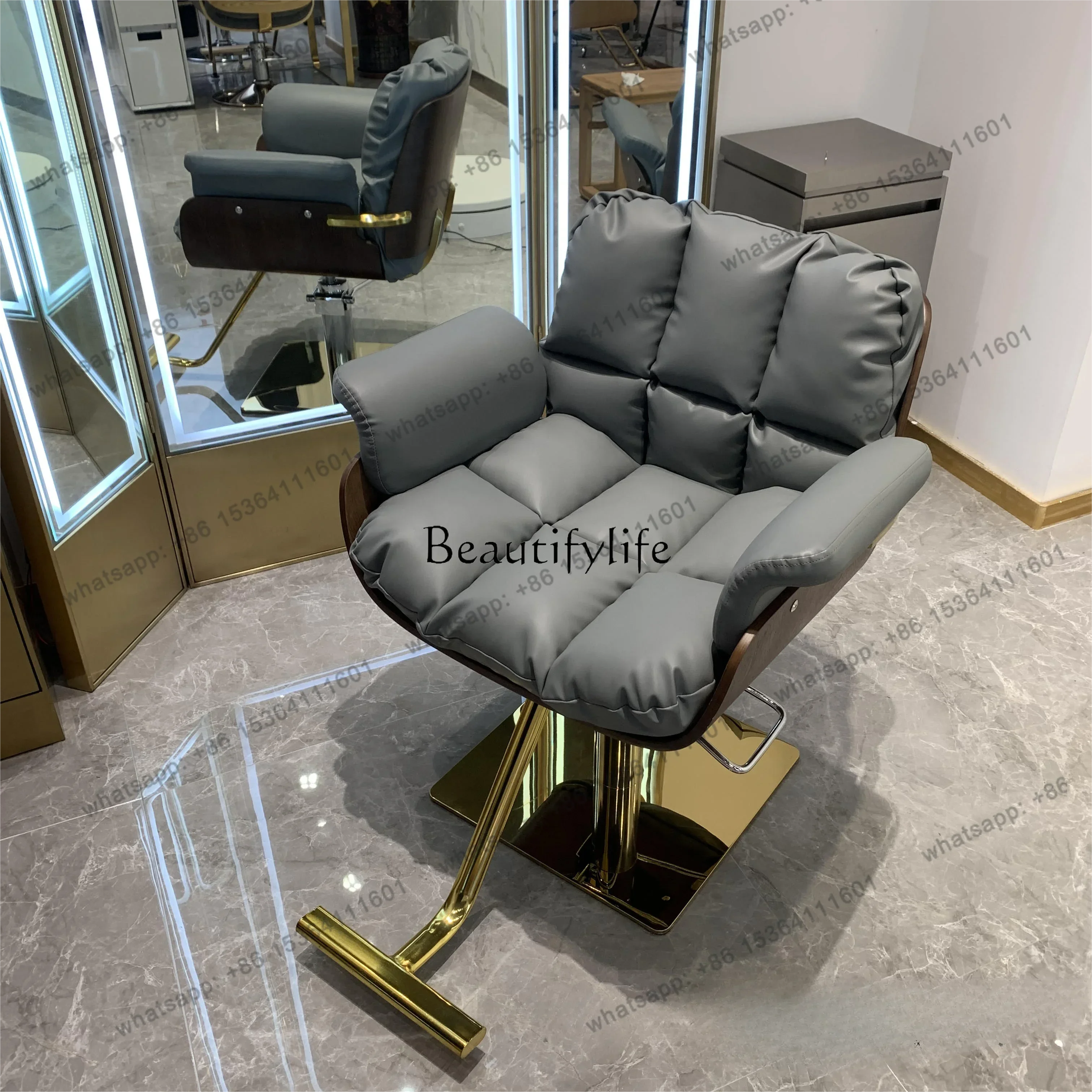 D30*Portable Stool Simple Barber Shop Lifting Chair Special Hair Cutting Seat High-End Equipment