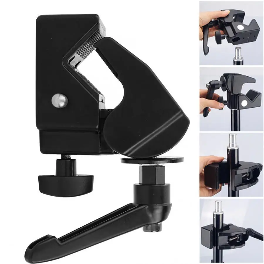 CL-22 C-Type Camera Bracket Clamp Multi-function SLR Camera Fixed Mount Clamp Photography Ball Head Pliers Clip