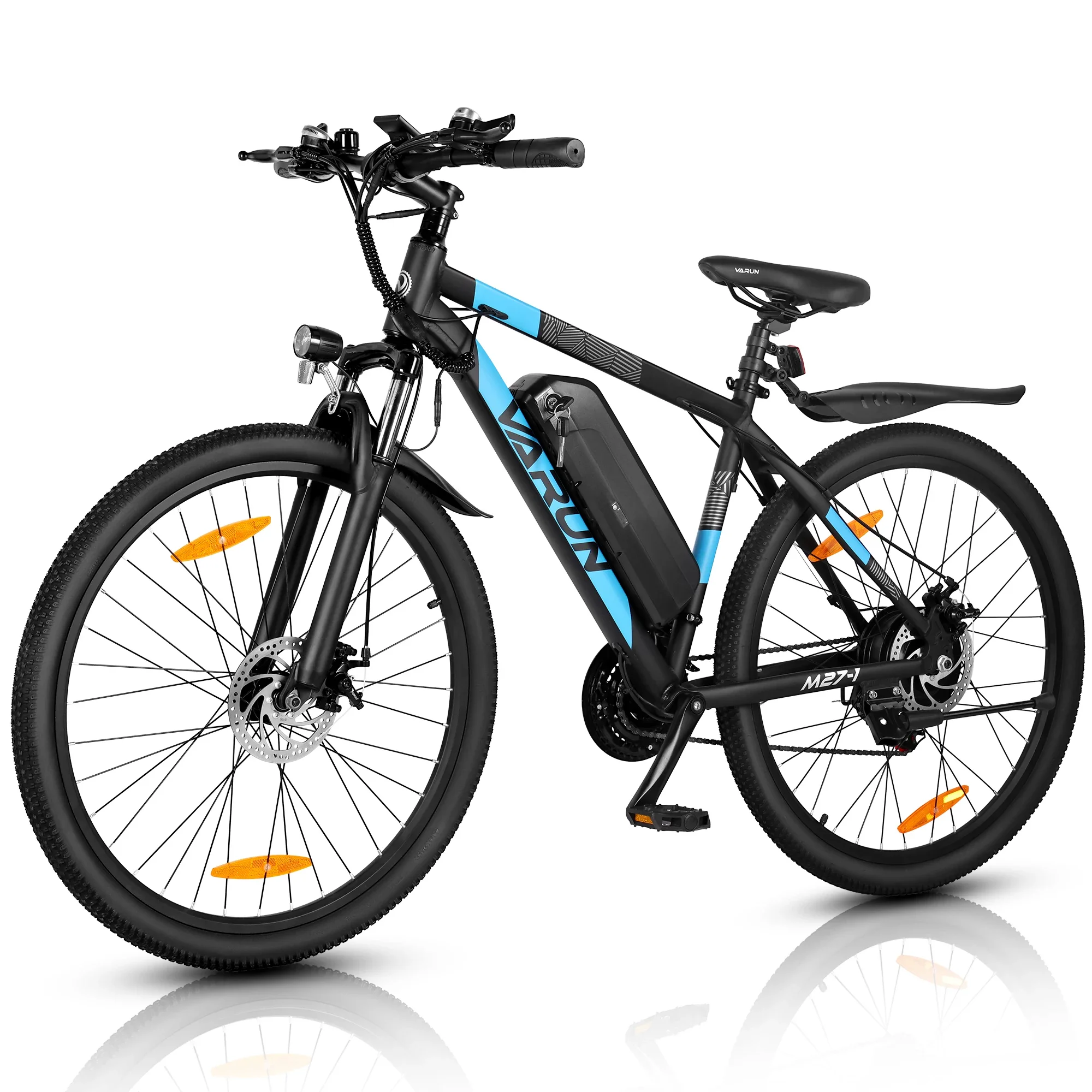 Vélo électrique pour adultes VARUN M27-1, 250W, 48V13AH, modèle tout-terrain universel, pneus larges de 27,5 pouces, cadre en alliage d'aluminium