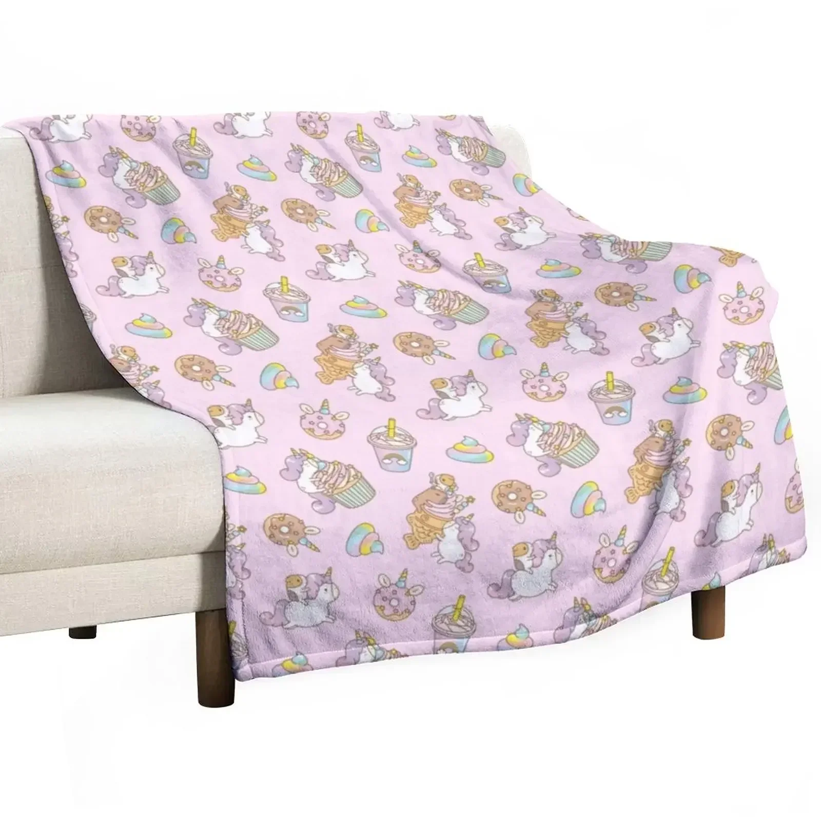 

Bubu the Guinea pig, Unicorn Party Throw Blanket Winter beds Luxury Thicken warm winter Blankets