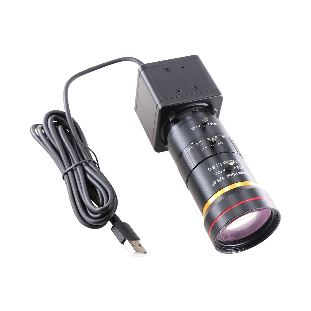 Varifocal 12-120mm Global Shutter High Speed 120fps Color CS UVC Plug Play Driverless USB Camera For Windows Linux Android Mac