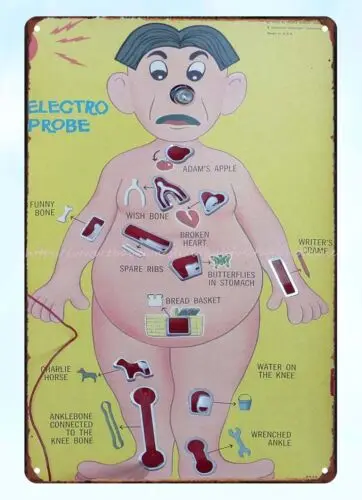 1960s board game OPERATION metal tin sign room design ideas for bedrooms