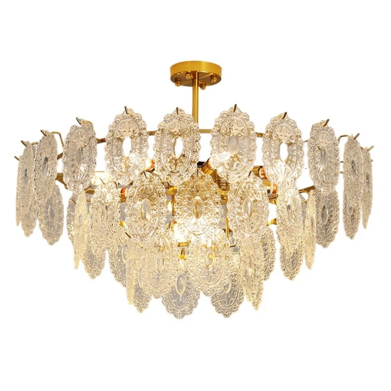 

Light luxury crystal chandelier modern simple atmosphere French living room dining room bedroom main light 2023 new