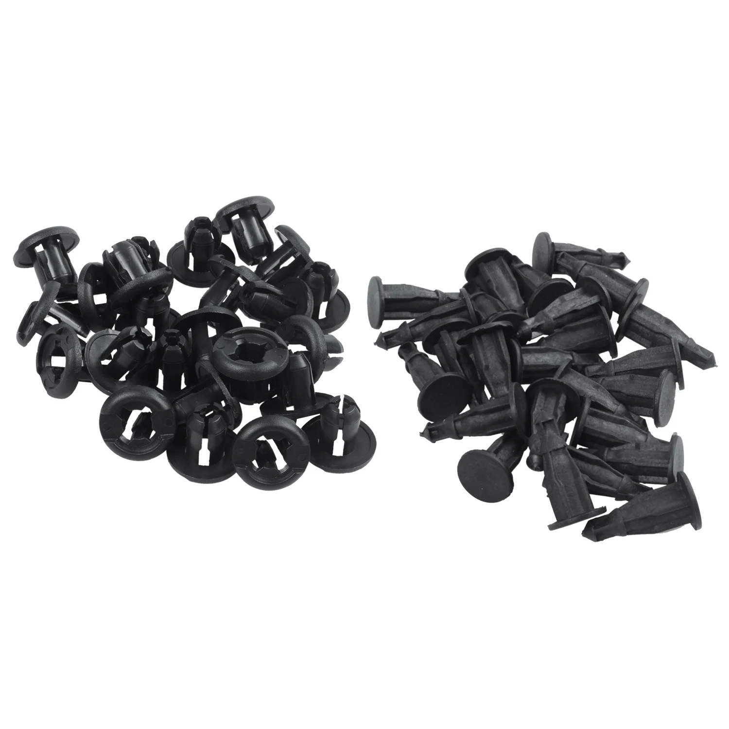 25 Pcs Plastic Push in Car Bumper Door Rivets Clip 10mm Hole