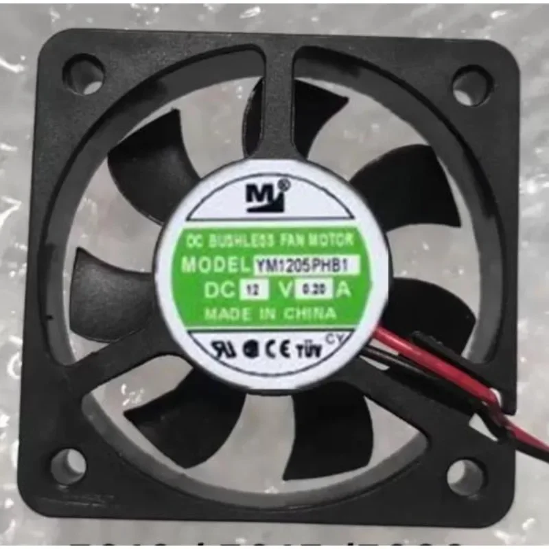 Original Fan For YM1205PHB1 12V 0.20A 5cm 5015 Power Supply Fan Chassis Cooling Fan 50*50*15MM