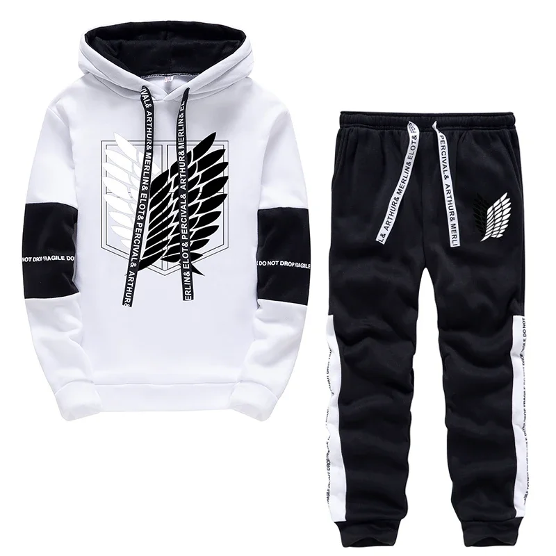 Men Tracksuit Two Piece Set 2024 Autumn and Winter Pullover Hoodies Sweatshirt+Pants Suit Man Hoodies Set Tracksuit Men Luxury