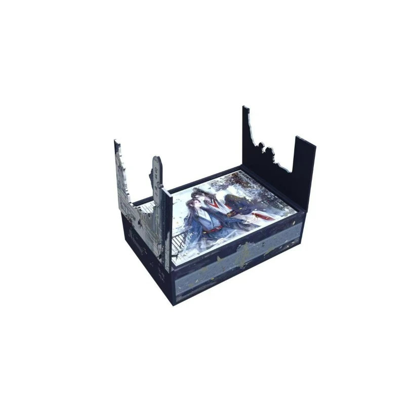 3 كتب شا بو لانج رواية كتاب صندوق الطبعة المؤلف الكاهن ثلاثة جوانب الساخن اللون جوفاء للطي صندوق كتب مزدوج مفتوح #5