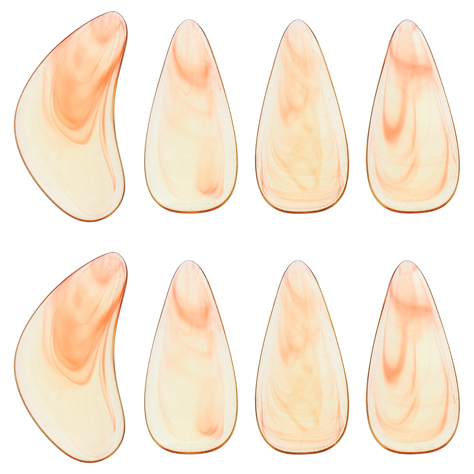 

8pcs Guzheng Nails ABS Smooth Round Corners Hand Polished Finger Picks Child Fake Wearable Instrument Accessories Practice